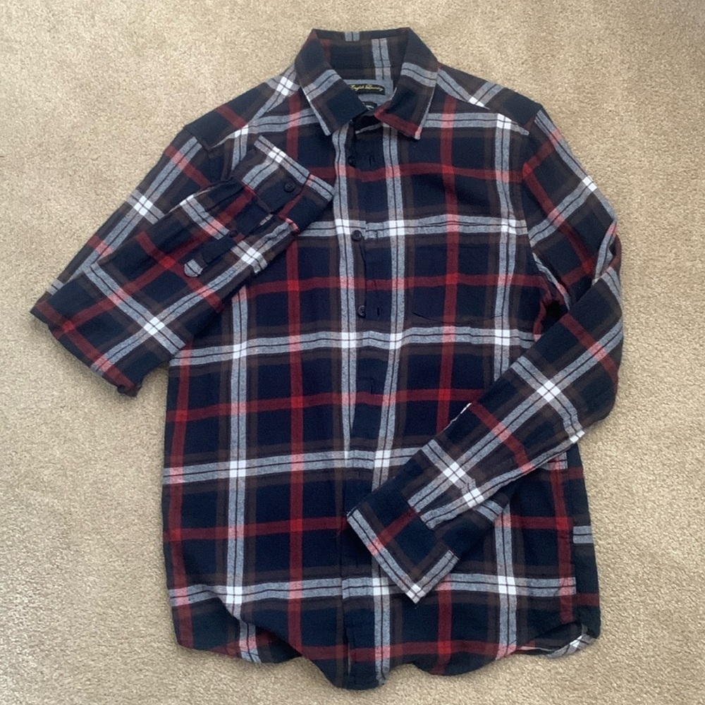 English Laundry Plaid Button Down Flannel Shirt